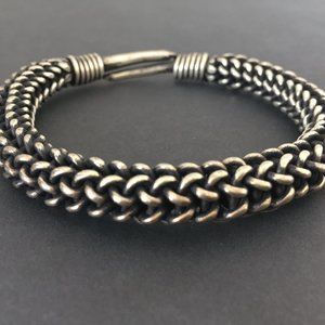 Metal woven bracelet